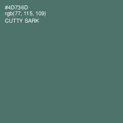 #4D736D - Cutty Sark Color Image
